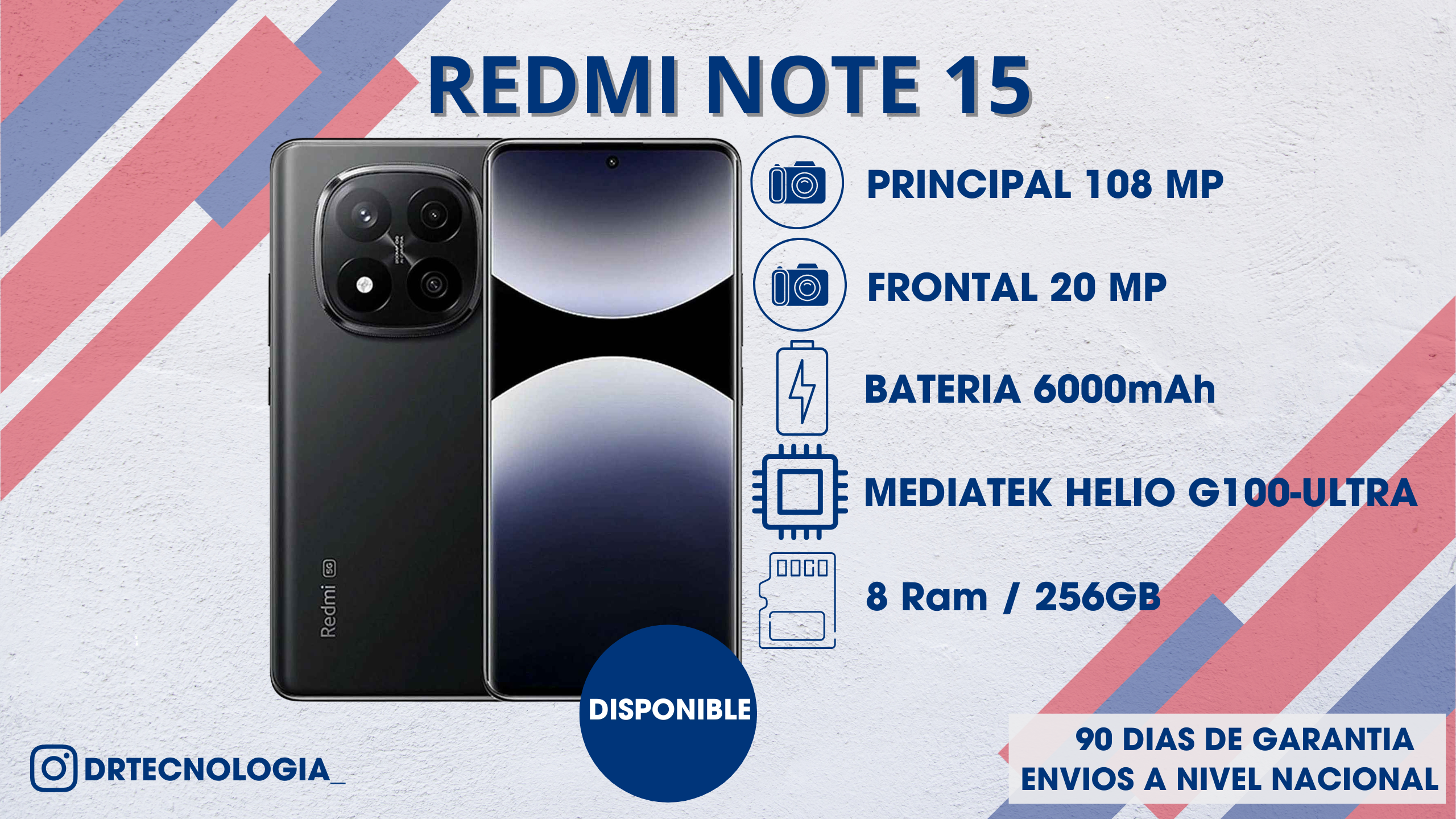 TELEFONO XIAOMI REDMI NOTE 15 8/256GB